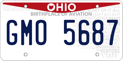OH license plate GMO5687