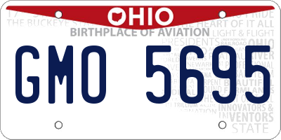OH license plate GMO5695