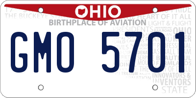 OH license plate GMO5701