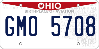 OH license plate GMO5708