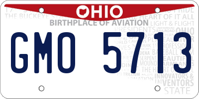 OH license plate GMO5713