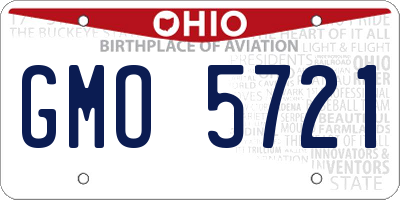 OH license plate GMO5721