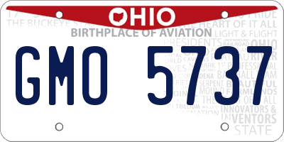 OH license plate GMO5737