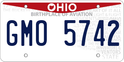 OH license plate GMO5742
