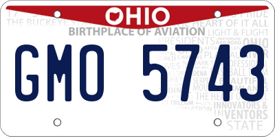 OH license plate GMO5743