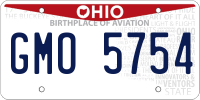 OH license plate GMO5754