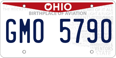 OH license plate GMO5790