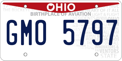 OH license plate GMO5797