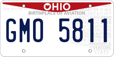 OH license plate GMO5811