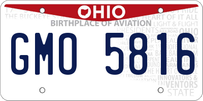 OH license plate GMO5816