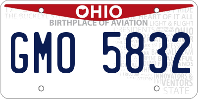 OH license plate GMO5832