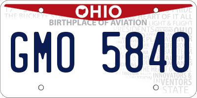 OH license plate GMO5840