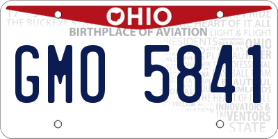 OH license plate GMO5841