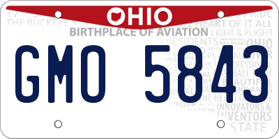 OH license plate GMO5843
