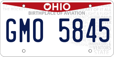 OH license plate GMO5845