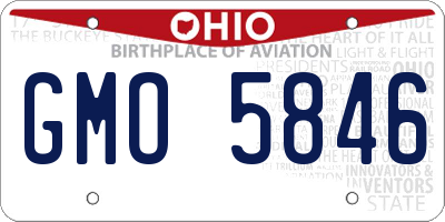 OH license plate GMO5846