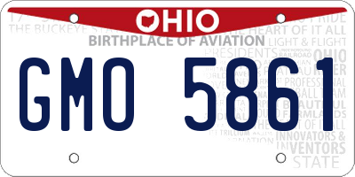 OH license plate GMO5861