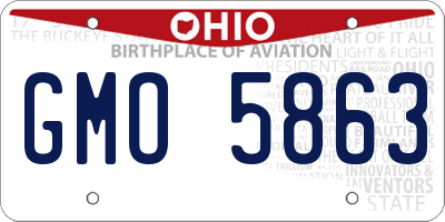 OH license plate GMO5863