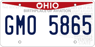 OH license plate GMO5865
