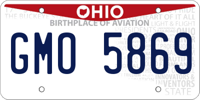 OH license plate GMO5869