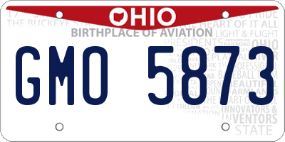 OH license plate GMO5873