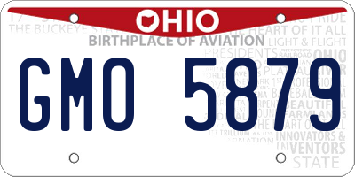 OH license plate GMO5879