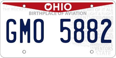 OH license plate GMO5882
