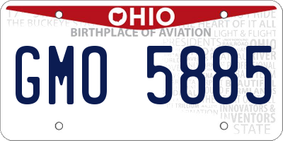 OH license plate GMO5885