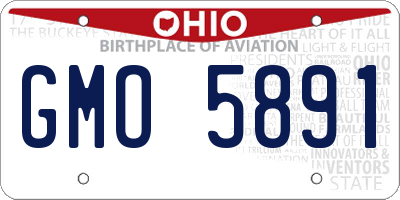 OH license plate GMO5891