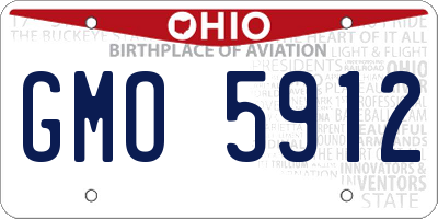 OH license plate GMO5912