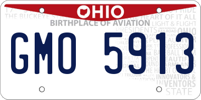 OH license plate GMO5913