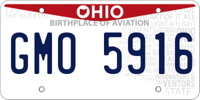 OH license plate GMO5916