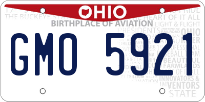 OH license plate GMO5921