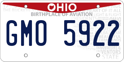 OH license plate GMO5922