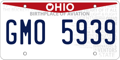 OH license plate GMO5939