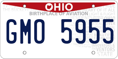 OH license plate GMO5955