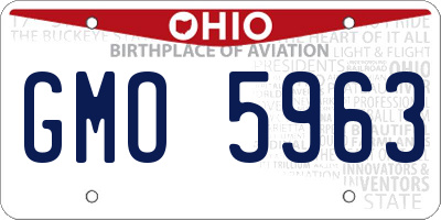 OH license plate GMO5963