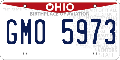 OH license plate GMO5973