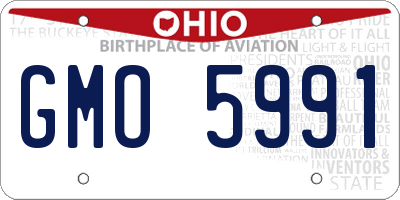 OH license plate GMO5991