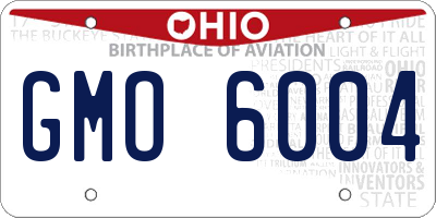 OH license plate GMO6004