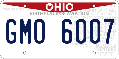 OH license plate GMO6007