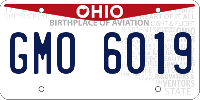 OH license plate GMO6019