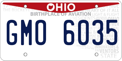OH license plate GMO6035