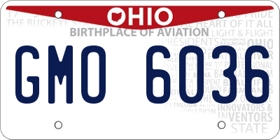 OH license plate GMO6036