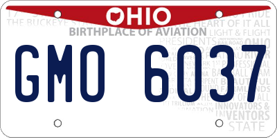 OH license plate GMO6037