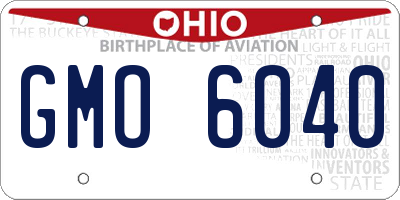OH license plate GMO6040