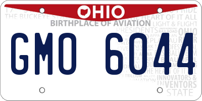 OH license plate GMO6044