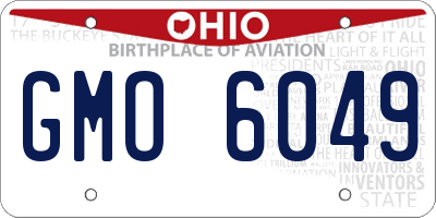 OH license plate GMO6049