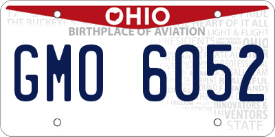 OH license plate GMO6052