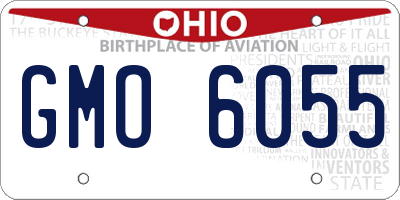 OH license plate GMO6055